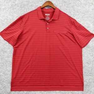 Duluth Trading Polo Shirt Mens XL Striped Performance Golf Sleeve Pen Pocket
